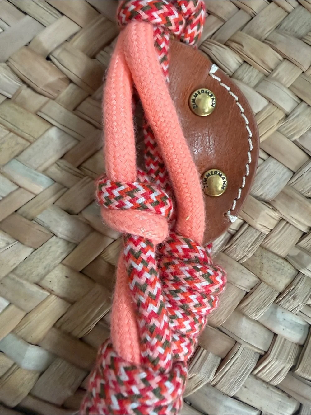 New ZIMMERMANN - Large Macramé Basket Bag damaged